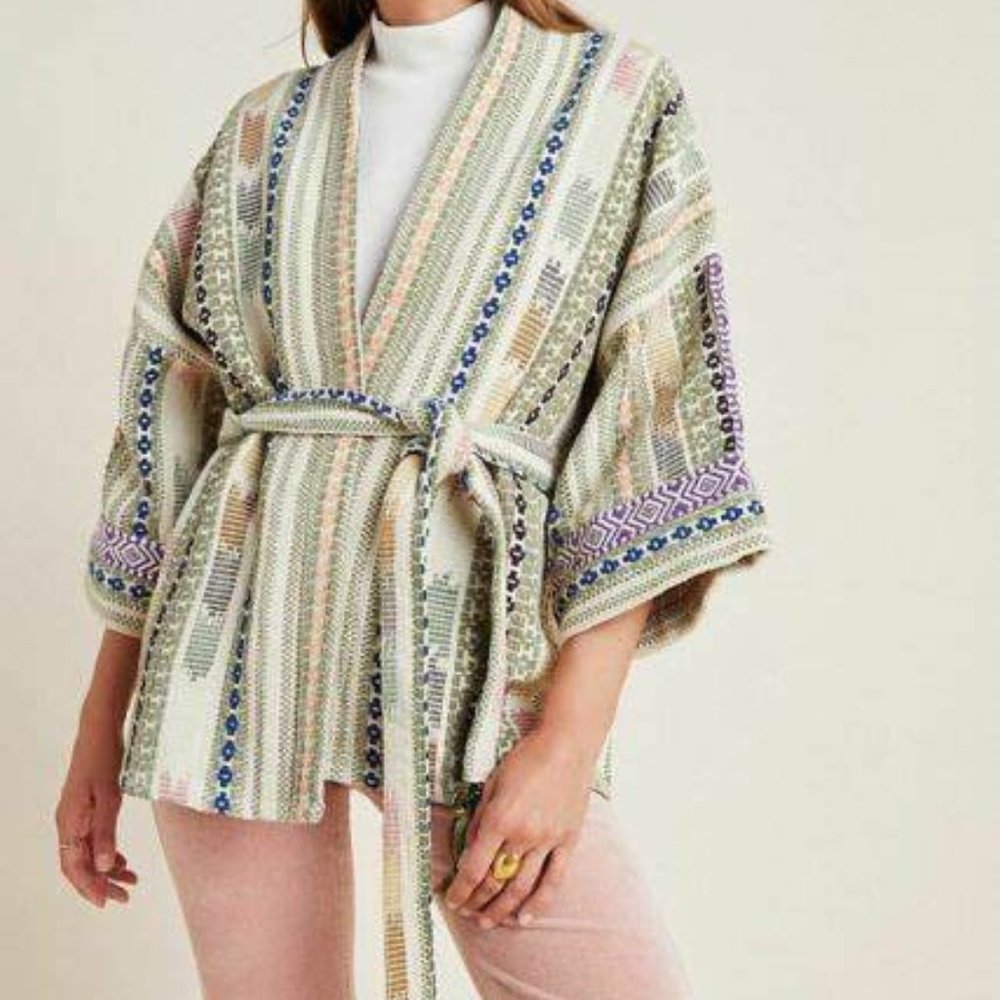 Anthropologie Andersen & Lauth Patterned Kimono Duster Jacket NWT